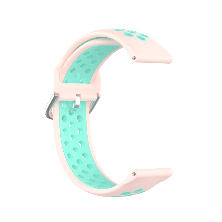 For Samsung Galaxy Watch4 40mm Two-color Silicone Replacement Strap Watchband(Light Pink Mint Green) - 1
