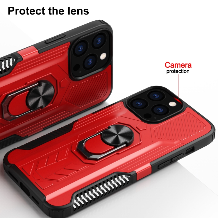 For iPhone 13 Pro 10 PCS Shield Armor PC+TPU Protective Case with 360 Degree Rotation Ring Holder (Silver) For iPhone 13 Pro 10 PCS Shield Armor PC+TPU Protective Case with 360 Degree Rotation Ring Holder (Silver)