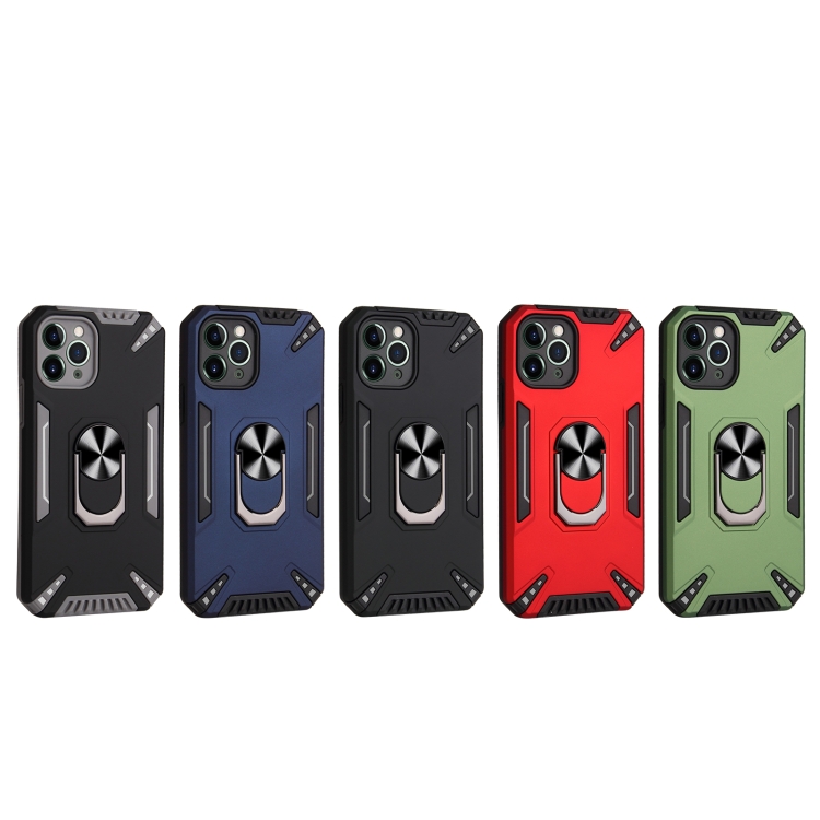 PC + TPU Protective Case with 360 Degrees Rotatable Ring Holder For iPhone 11 Pro Max(Black)