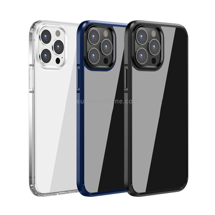 For iPhone 13 Pro Max wlons Ice Crystal PC + TPU Shockproof Case (Black) For iPhone 13 Pro Max wlons Ice Crystal PC + TPU Shockproof Case (Black)