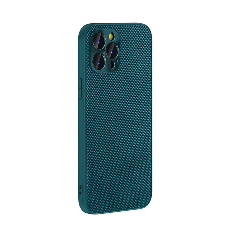 For iPhone 12 mini Accurate Hole Braided Nylon Heat Dissipation PC + TPU Protective Case (Orange)