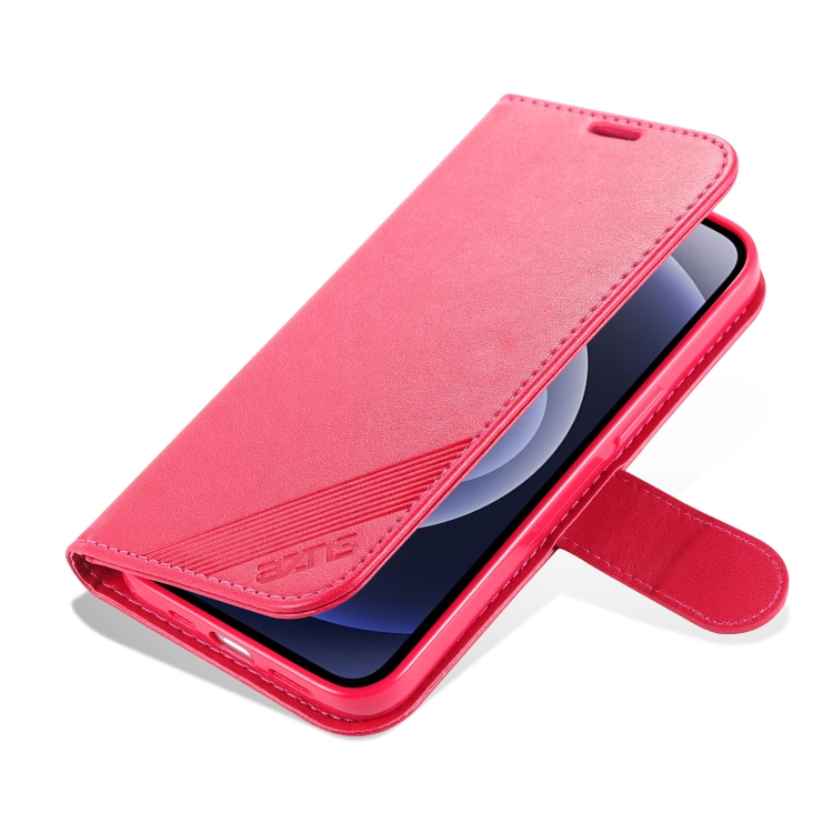 For iPhone 13 mini AZNS Sheepskin Texture Horizontal Flip Leather Case with Holder & Card Slots & Wallet (Red) For iPhone 13 mini AZNS Sheepskin Texture Horizontal Flip Leather Case with Holder & Card Slots & Wallet (Red)