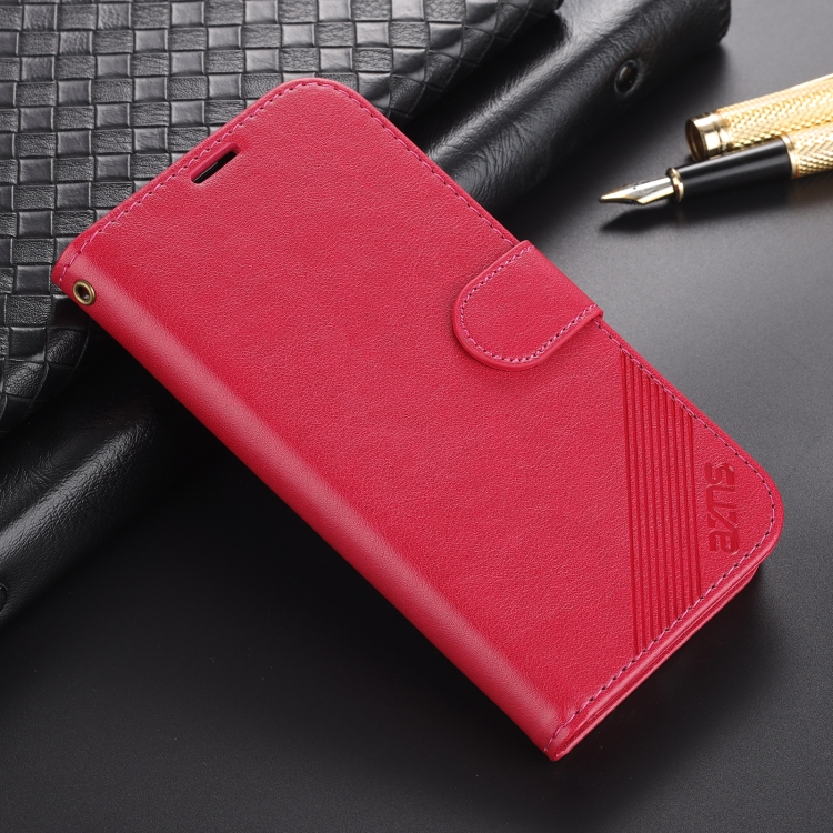For iPhone 13 mini AZNS Sheepskin Texture Horizontal Flip Leather Case with Holder & Card Slots & Wallet (Red) For iPhone 13 mini AZNS Sheepskin Texture Horizontal Flip Leather Case with Holder & Card Slots & Wallet (Red)