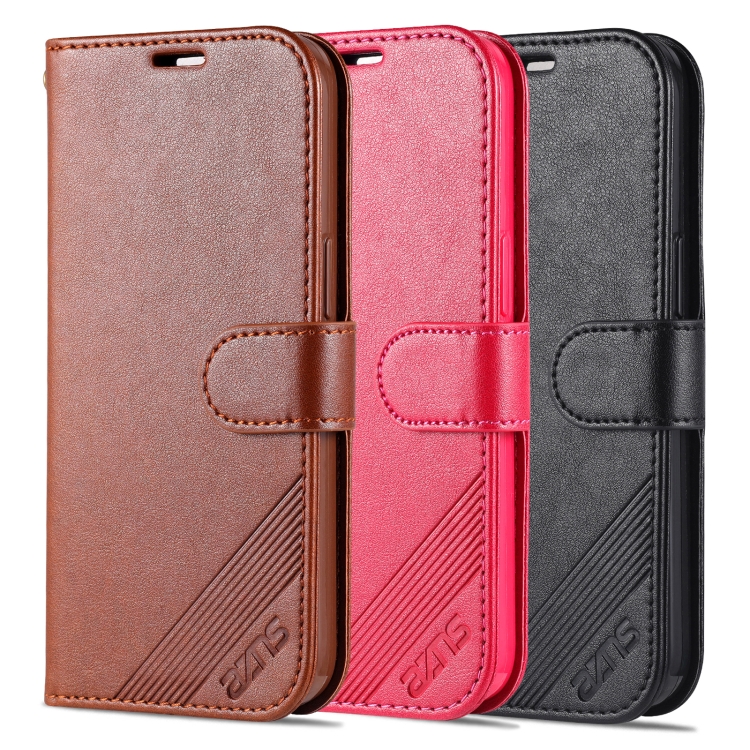 For iPhone 13 mini AZNS Sheepskin Texture Horizontal Flip Leather Case with Holder & Card Slots & Wallet (Red) For iPhone 13 mini AZNS Sheepskin Texture Horizontal Flip Leather Case with Holder & Card Slots & Wallet (Red)
