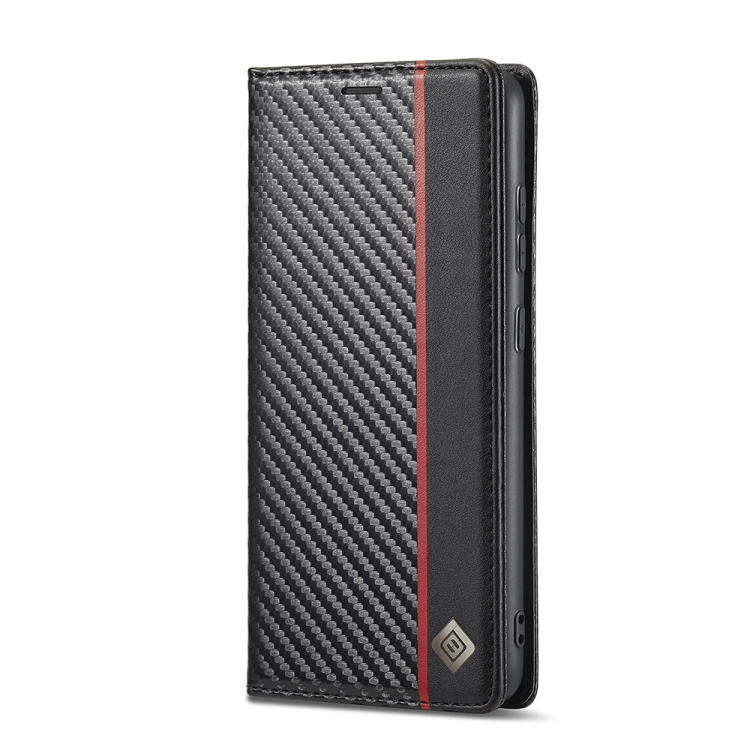 LC.IMEEKE Carbon Fiber PU + TPU Horizontal Flip Leather Case with Holder & Card Slot & Wallet For Samsung Galaxy A52 5G / 4G(Vertical Black) LC.IMEEKE Carbon Fiber PU + TPU Horizontal Flip Leather Case with Holder & Card Slot & Wallet For Samsung Galaxy A52 5G / 4G(Vertical Black)