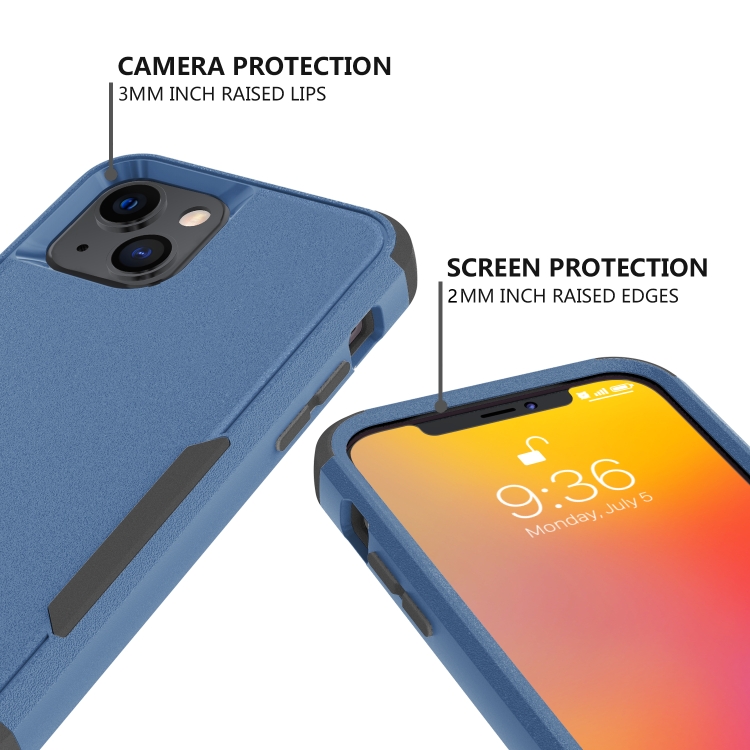 For iPhone 13 mini Commuter Shockproof TPU + PC Protective Case (Royal Blue + Black) For iPhone 13 mini Commuter Shockproof TPU + PC Protective Case (Royal Blue + Black)