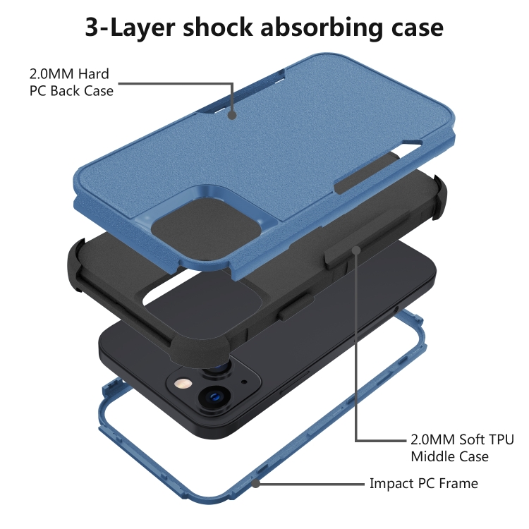 For iPhone 13 mini Commuter Shockproof TPU + PC Protective Case (Royal Blue + Black) For iPhone 13 mini Commuter Shockproof TPU + PC Protective Case (Royal Blue + Black)