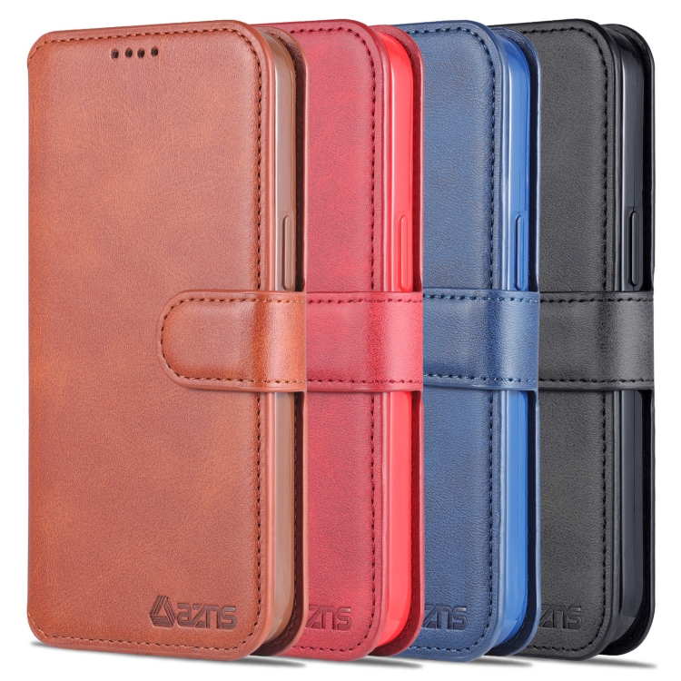 For iPhone 13 mini AZNS Calf Texture Horizontal Flip Leather Case with Holder & Card Slots & Wallet & Photo Frame (Brown) For iPhone 13 mini AZNS Calf Texture Horizontal Flip Leather Case with Holder & Card Slots & Wallet & Photo Frame (Brown)