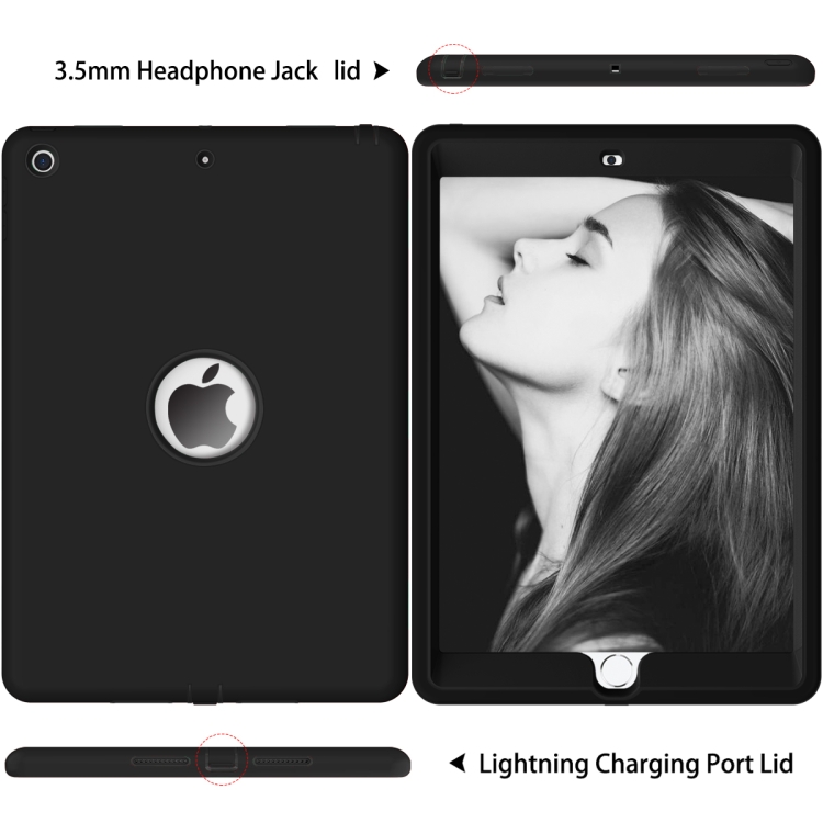 For iPad 10.2 2021 / 2020 / 2019 Anti-Fingerprint Shockproof PC + Silicone Protective Case(Black) For iPad 10.2 2021 / 2020 / 2019 Anti-Fingerprint Shockproof PC + Silicone Protective Case(Black)