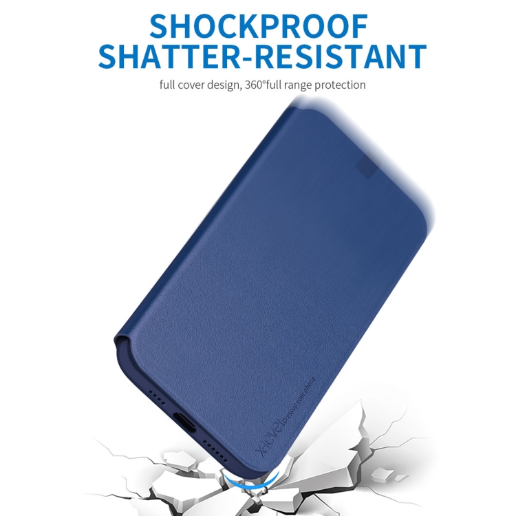For iPhone 13 Pro Max X-level Fib Color Series Ultra Thin PU + TPU Horizontal Flip Leather Case with Holder (Blue) For iPhone 13 Pro Max X-level Fib Color Series Ultra Thin PU + TPU Horizontal Flip Leather Case with Holder (Blue)