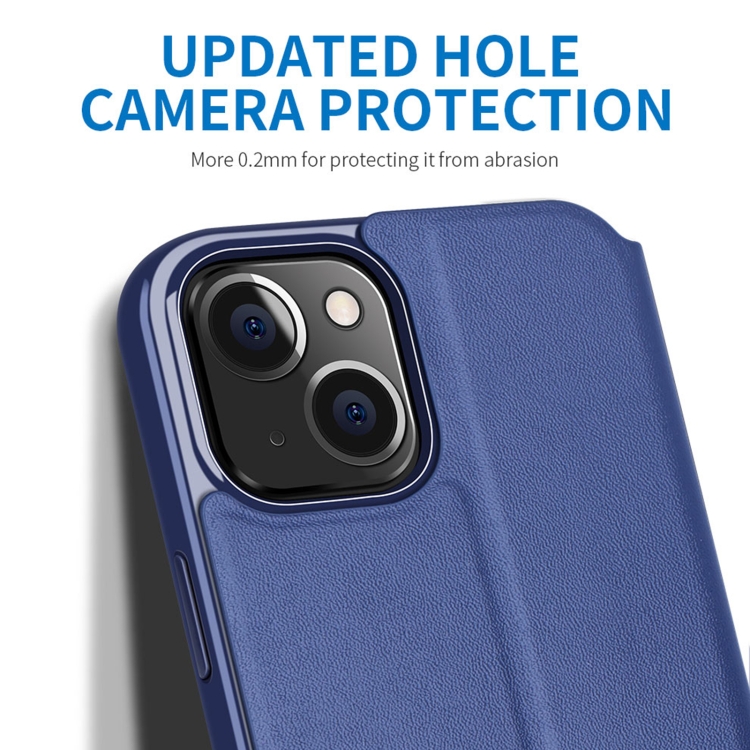 For iPhone 13 Pro Max X-level Fib Color Series Ultra Thin PU + TPU Horizontal Flip Leather Case with Holder (Blue) For iPhone 13 Pro Max X-level Fib Color Series Ultra Thin PU + TPU Horizontal Flip Leather Case with Holder (Blue)