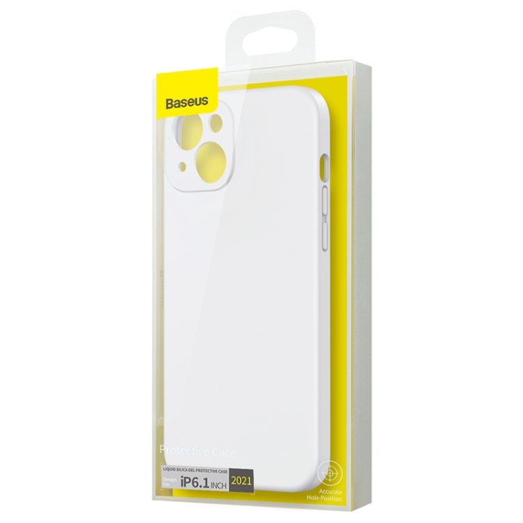 For iPhone 13 mini Baseus Liquid Silica Gel Protective Case (Beige White) For iPhone 13 mini Baseus Liquid Silica Gel Protective Case (Beige White)