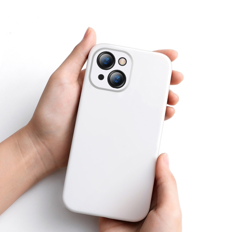 For iPhone 13 mini Baseus Liquid Silica Gel Protective Case (Beige White) For iPhone 13 mini Baseus Liquid Silica Gel Protective Case (Beige White)
