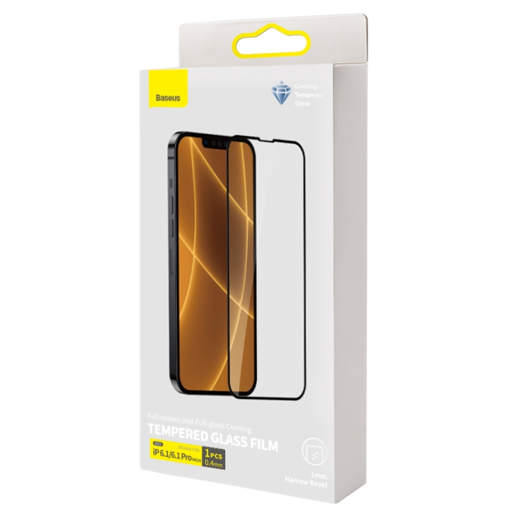For iPhone 13 / 13 Pro Baseus 0.4mm Full-screen and Full-glass Corning Tempered Glass Film For iPhone 13 / 13 Pro Baseus 0.4mm Full-screen and Full-glass Corning Tempered Glass Film
