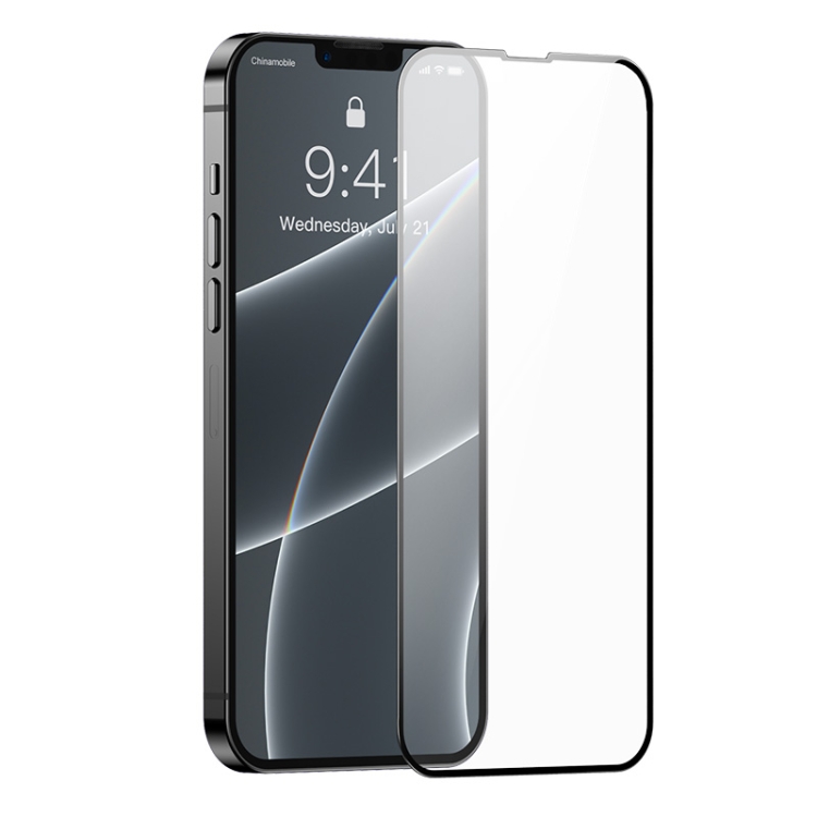 For iPhone 13 / 13 Pro Baseus CY-YMS 2pcs 0.3mm Full-screen and Full-glass Super Porcelain Crystal Tempered Glass Film For iPhone 13 / 13 Pro Baseus CY-YMS 2pcs 0.3mm Full-screen and Full-glass Super Porcelain Crystal Tempered Glass Film