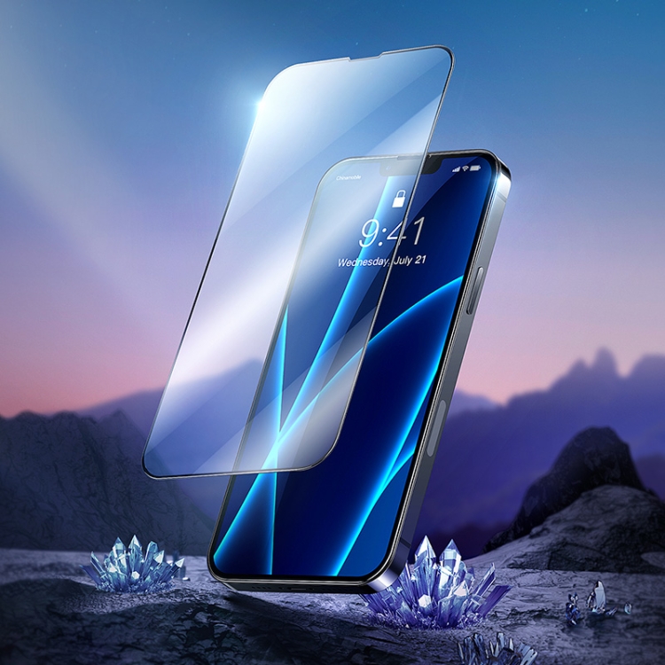 For iPhone 13 / 13 Pro Baseus CY-YMS 2pcs 0.3mm Full-screen and Full-glass Super Porcelain Crystal Tempered Glass Film For iPhone 13 / 13 Pro Baseus CY-YMS 2pcs 0.3mm Full-screen and Full-glass Super Porcelain Crystal Tempered Glass Film