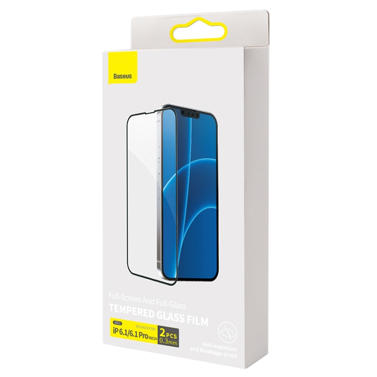 For iPhone 13 / 13 Pro Baseus 2pcs 0.3mm Full-screen and Full-glass Tempered Glass Film(Black) For iPhone 13 / 13 Pro Baseus 2pcs 0.3mm Full-screen and Full-glass Tempered Glass Film(Black)