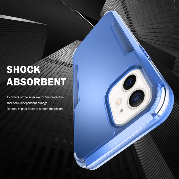 For iPhone 13 mini 3 in 1 Solid Color Shockproof PC + TPU Protective Case (Dark Blue) For iPhone 13 mini 3 in 1 Solid Color Shockproof PC + TPU Protective Case (Dark Blue)
