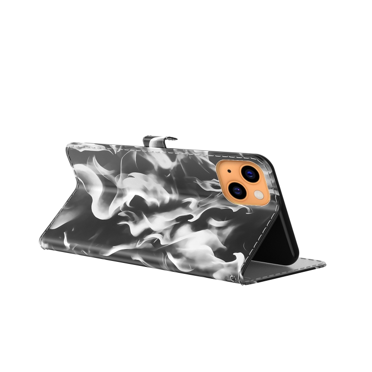 For iPhone 13 mini Cloud Fog Pattern Horizontal Flip Leather Case with Holder & Card Slot & Wallet (Black) For iPhone 13 mini Cloud Fog Pattern Horizontal Flip Leather Case with Holder & Card Slot & Wallet (Black)