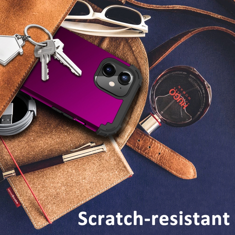 For iPhone 12 mini 3 in 1 Shockproof PC + Silicone Protective Case (Dark Purple + Black) For iPhone 12 mini 3 in 1 Shockproof PC + Silicone Protective Case (Dark Purple + Black)