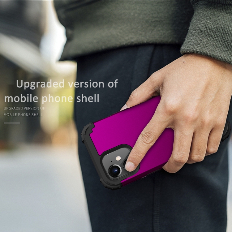 For iPhone 12 mini 3 in 1 Shockproof PC + Silicone Protective Case (Dark Purple + Black) For iPhone 12 mini 3 in 1 Shockproof PC + Silicone Protective Case (Dark Purple + Black)
