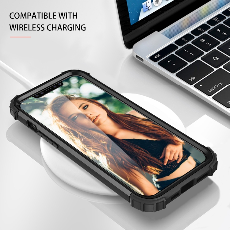For iPhone 12 / 12 Pro 3 in 1 Shockproof PC + Silicone Protective Case(Black) For iPhone 12 / 12 Pro 3 in 1 Shockproof PC + Silicone Protective Case(Black)