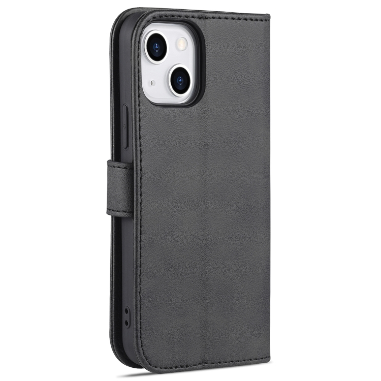 For iPhone 13 mini AZNS Skin Feel Calf Texture Horizontal Flip Leather Case with Card Slots & Holder & Wallet (Black)