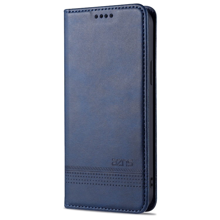 For iPhone 13 mini AZNS Magnetic Calf Texture Horizontal Flip Leather Case with Card Slots & Holder & Wallet (Dark Blue) For iPhone 13 mini AZNS Magnetic Calf Texture Horizontal Flip Leather Case with Card Slots & Holder & Wallet (Dark Blue)