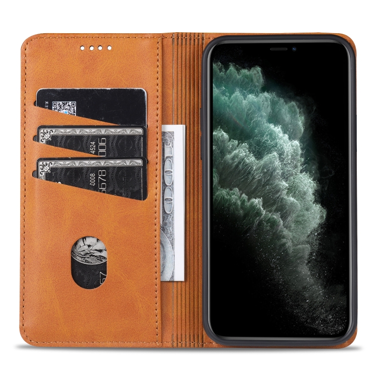 For iPhone 13 mini AZNS Magnetic Calf Texture Horizontal Flip Leather Case with Card Slots & Holder & Wallet (Dark Blue) For iPhone 13 mini AZNS Magnetic Calf Texture Horizontal Flip Leather Case with Card Slots & Holder & Wallet (Dark Blue)