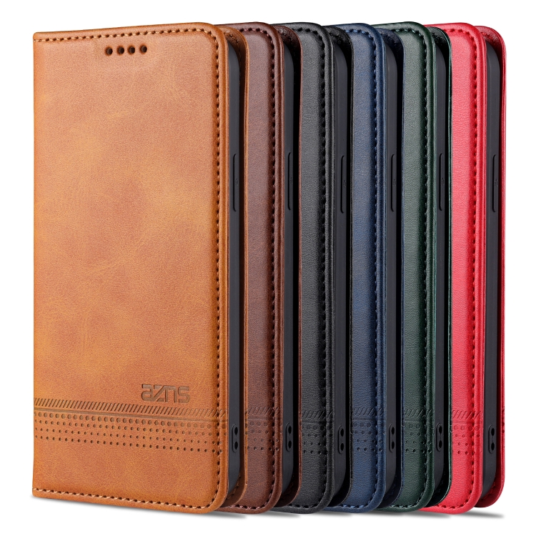 For iPhone 13 mini AZNS Magnetic Calf Texture Horizontal Flip Leather Case with Card Slots & Holder & Wallet (Dark Blue) For iPhone 13 mini AZNS Magnetic Calf Texture Horizontal Flip Leather Case with Card Slots & Holder & Wallet (Dark Blue)