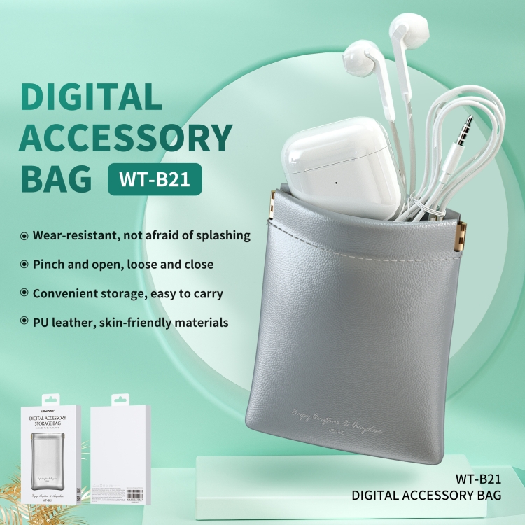 WK WT-B21 Digital Accessory PU Storage Bag WK WT-B21 Digital Accessory PU Storage Bag