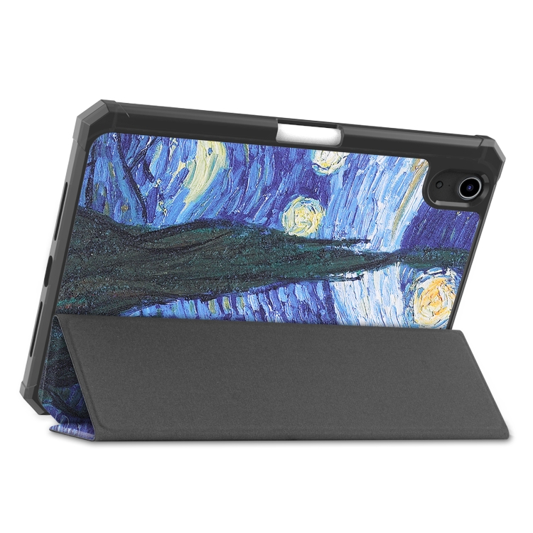 For iPad mini 6 / mini 2024 Colored Drawing TPU Smart Leather Tablet Case with Holder & Pen Slot(Starry Sky) For iPad mini 6 / mini 2024 Colored Drawing TPU Smart Leather Tablet Case with Holder & Pen Slot(Starry Sky)