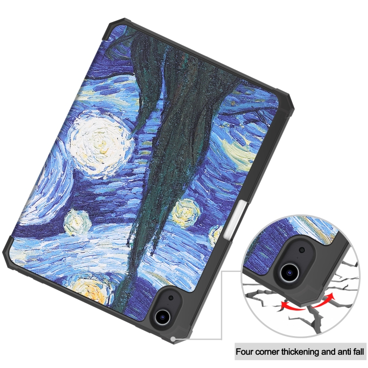 For iPad mini 6 / mini 2024 Colored Drawing TPU Smart Leather Tablet Case with Holder & Pen Slot(Starry Sky) For iPad mini 6 / mini 2024 Colored Drawing TPU Smart Leather Tablet Case with Holder & Pen Slot(Starry Sky)