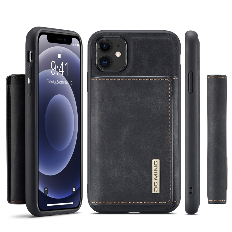 DG.MING M1 Series 3-Fold Multi Card Wallet Back Cover Shockproof Case with Holder Function For iPhone 11(Black) DG.MING M1 Series 3-Fold Multi Card Wallet Back Cover Shockproof Case with Holder Function For iPhone 11(Black)