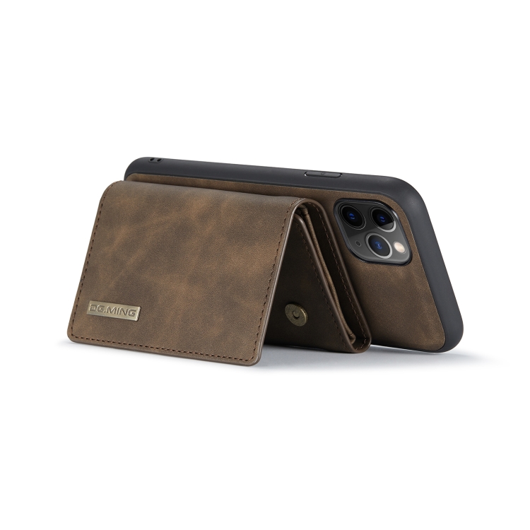 DG.MING M1 Series 3-Fold Multi Card Wallet Back Cover Shockproof Case with Holder Function For iPhone 11 Pro(Coffee) DG.MING M1 Series 3-Fold Multi Card Wallet Back Cover Shockproof Case with Holder Function For iPhone 11 Pro(Coffee)