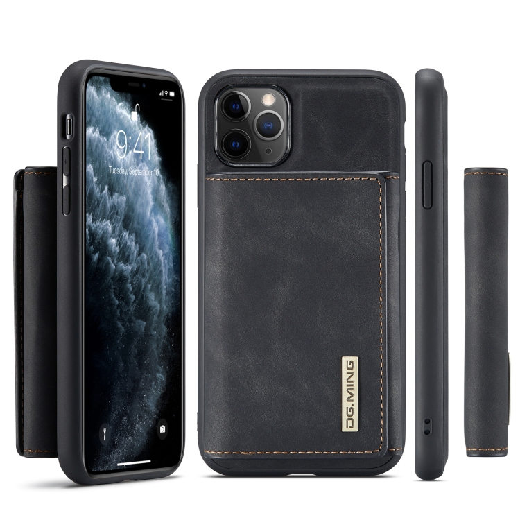 DG.MING M1 Series 3-Fold Multi Card Wallet Back Cover Shockproof Case with Holder Function For iPhone 11 Pro Max(Black) DG.MING M1 Series 3-Fold Multi Card Wallet Back Cover Shockproof Case with Holder Function For iPhone 11 Pro Max(Black)