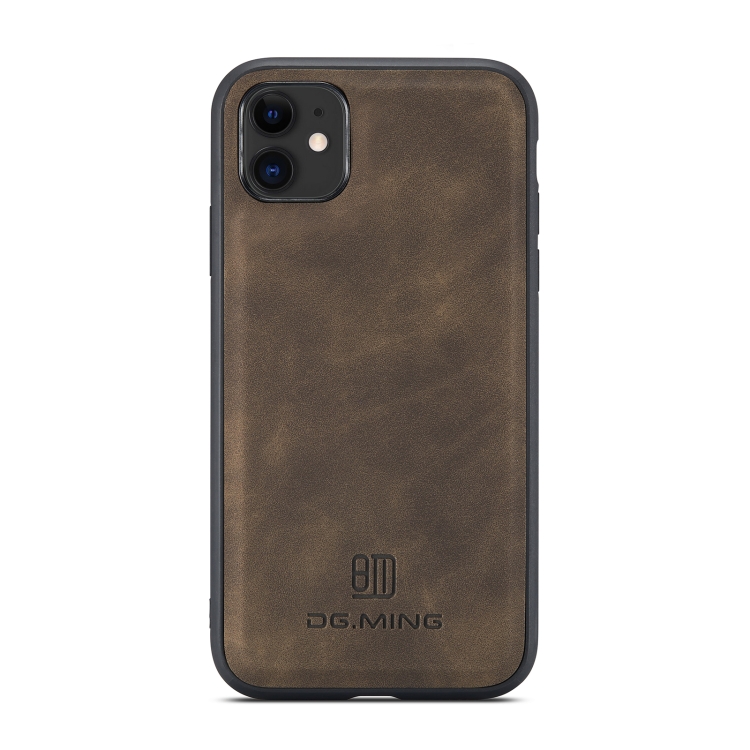 DG.MING M2 Series 3-Fold Multi Card Bag Back Cover Shockproof Case with Wallet & Holder Function For iPhone 11(Coffee) DG.MING M2 Series 3-Fold Multi Card Bag Back Cover Shockproof Case with Wallet & Holder Function For iPhone 11(Coffee)