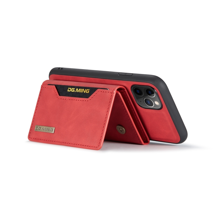 DG.MING M2 Series 3-Fold Multi Card Bag Back Cover Shockproof Case with Wallet & Holder Function For iPhone 11 Pro Max(Red) DG.MING M2 Series 3-Fold Multi Card Bag Back Cover Shockproof Case with Wallet & Holder Function For iPhone 11 Pro Max(Red)