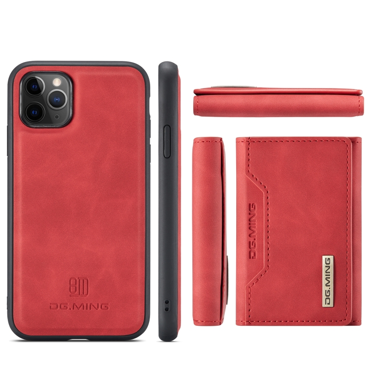 DG.MING M2 Series 3-Fold Multi Card Bag Back Cover Shockproof Case with Wallet & Holder Function For iPhone 11 Pro Max(Red) DG.MING M2 Series 3-Fold Multi Card Bag Back Cover Shockproof Case with Wallet & Holder Function For iPhone 11 Pro Max(Red)