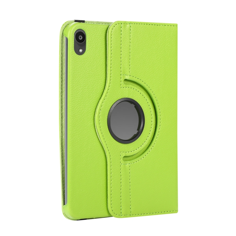 For iPad mini 6 / mini 2024 360 Degree Rotation Litchi Texture Flip Leather Tablet Case with Holder(Green) For iPad mini 6 / mini 2024 360 Degree Rotation Litchi Texture Flip Leather Tablet Case with Holder(Green)