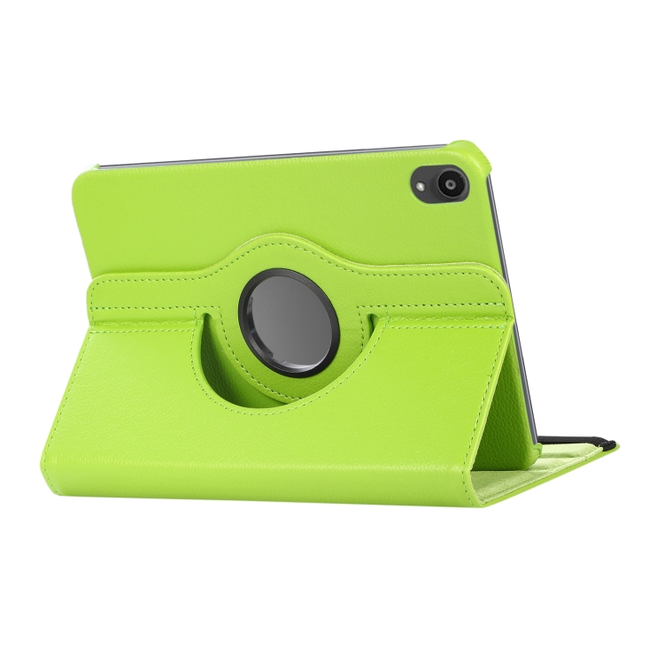 For iPad mini 6 / mini 2024 360 Degree Rotation Litchi Texture Flip Leather Tablet Case with Holder(Green) For iPad mini 6 / mini 2024 360 Degree Rotation Litchi Texture Flip Leather Tablet Case with Holder(Green)