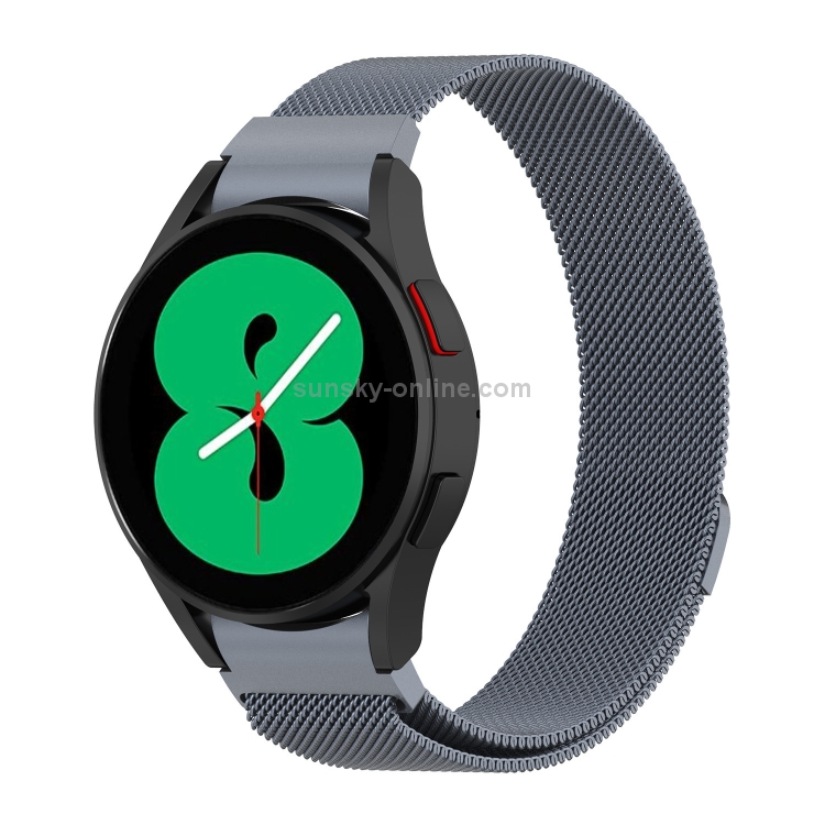 For Samsung Galaxy Watch4 40mm Milanese Watch Band Space Grey For Samsung Galaxy Watch4 40mm Milanese Watch Band Space Grey
