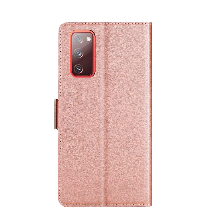 For Samsung Galaxy S20 FE Ultra-thin Voltage Side Buckle PU + TPU Horizontal Flip Leather Case with Holder & Card Slot(Rose Gold) For Samsung Galaxy S20 FE Ultra-thin Voltage Side Buckle PU + TPU Horizontal Flip Leather Case with Holder & Card Slot(Rose Gold)