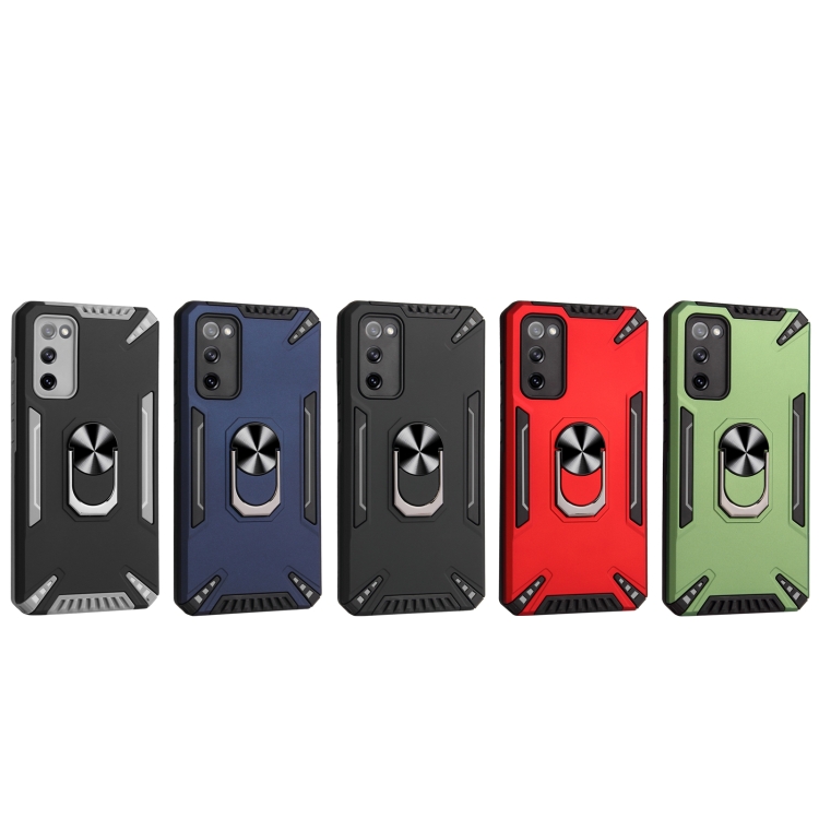 For Samsung Galaxy S20 FE PC + TPU Protective Case with 360 Degrees Rotatable Ring Holder(Red) For Samsung Galaxy S20 FE PC + TPU Protective Case with 360 Degrees Rotatable Ring Holder(Red)