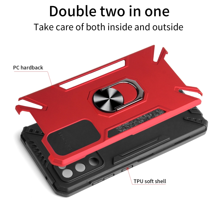 For Samsung Galaxy S20 FE PC + TPU Protective Case with 360 Degrees Rotatable Ring Holder(Red) For Samsung Galaxy S20 FE PC + TPU Protective Case with 360 Degrees Rotatable Ring Holder(Red)