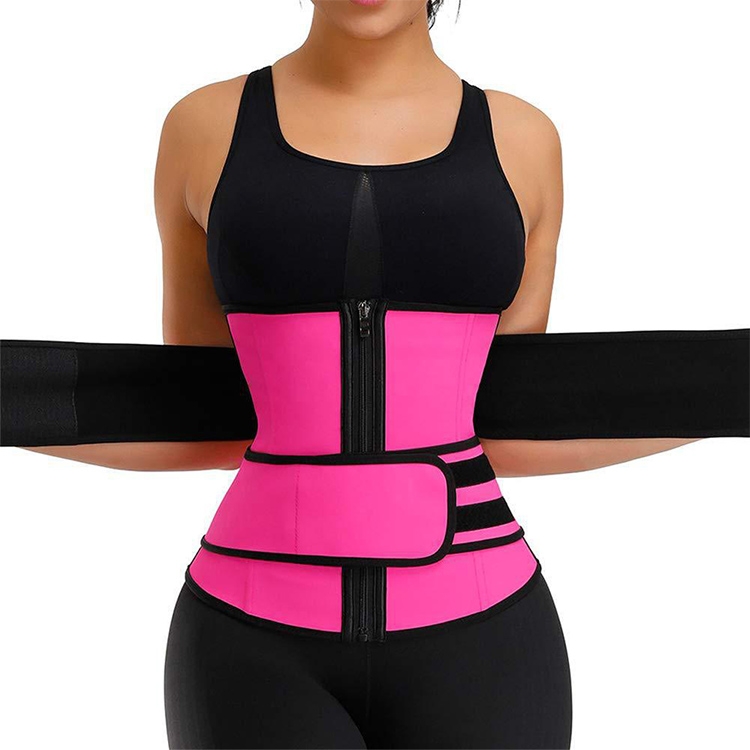 Detailorpin Women Body Shaping Zipper Abdomen Belt Sports Belt 