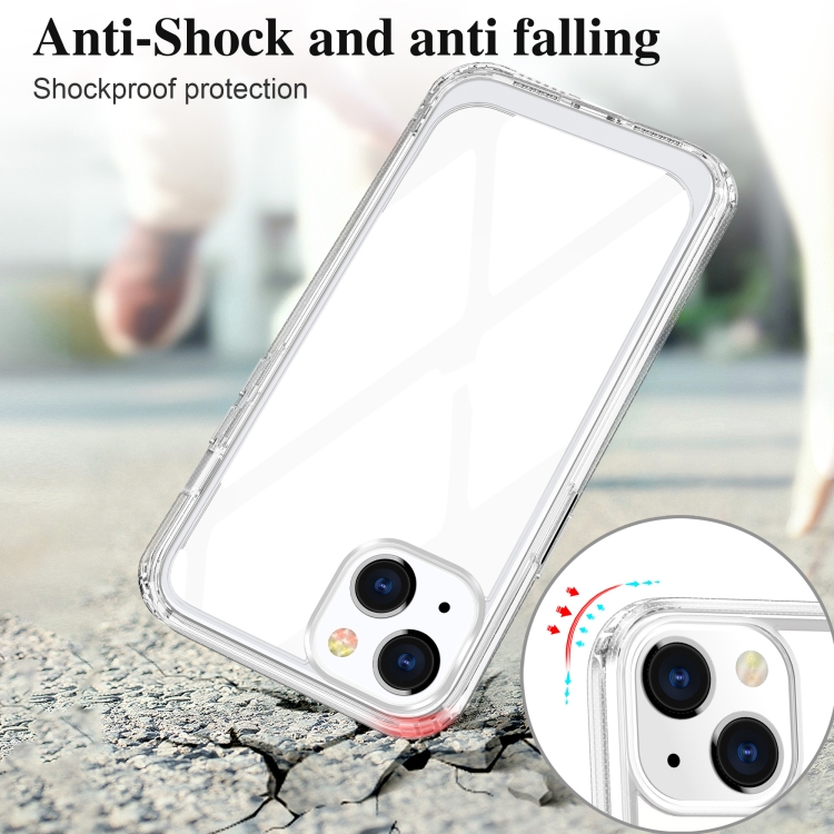 For iPhone 13 mini Crystal Clear Shockproof PC + TPU Protective Case (Transparent) For iPhone 13 mini Crystal Clear Shockproof PC + TPU Protective Case (Transparent)