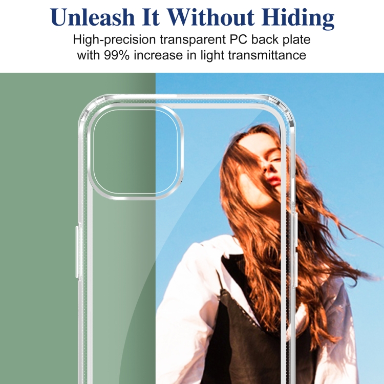 For iPhone 13 mini Crystal Clear Shockproof PC + TPU Protective Case (Transparent) For iPhone 13 mini Crystal Clear Shockproof PC + TPU Protective Case (Transparent)