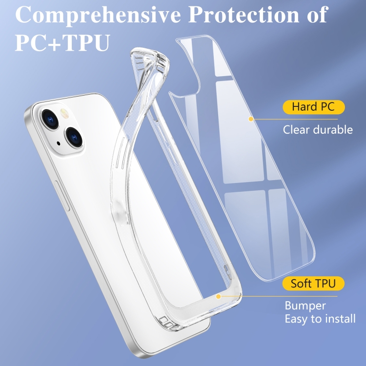 For iPhone 13 mini Crystal Clear Shockproof PC + TPU Protective Case (Transparent) For iPhone 13 mini Crystal Clear Shockproof PC + TPU Protective Case (Transparent)