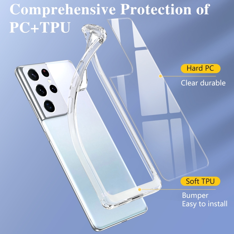 For Samsung Galaxy S21+ 5G Crystal Clear Shockproof PC + TPU Protective Case(Transparent) For Samsung Galaxy S21+ 5G Crystal Clear Shockproof PC + TPU Protective Case(Transparent)